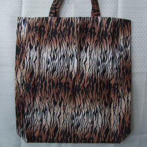 Tiger Print Large Sturdy Tote Bag Handmade By Me